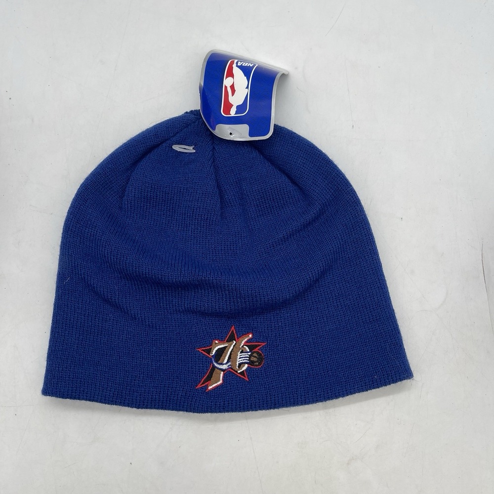 Philadelphia 76ers Adidas Cuffless Knit Hat Beanie Cap OSFA NEW Blue